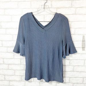 Brina & Em Jalila flutter sleeve knit top size small